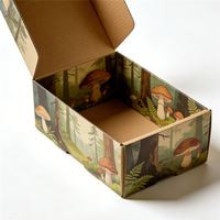 Boîte en carton ondulé personnalisée avec impression offset CMJN, conception gratuite, taille personnalisée, boîte d'emballage pour champignons séchés