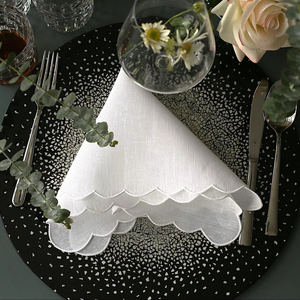 Serviette en lin pur Whisper |   Serviettes de table en lin 100% naturel réutilisables écologiques pour la salle à manger, les restaurants, les hôtels et l'usage domestique - Product Image 1