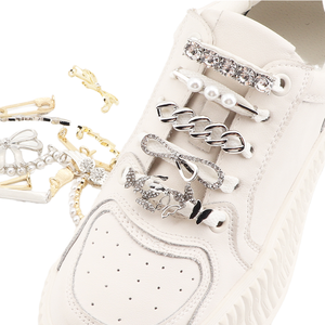 FASTLACES Clips Metálicos para Cordones de Zapatos, Adornos Brillantes con Pedrería para Cordones de Zapatos, Decoración de Lujo para Cordones de Zapatos Deportivos /AF - Product Image 1
