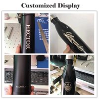 Bouteille d'eau intelligente de haute qualité 500 ml avec logo personnalisé, design moderne, affichage de la température, LED isolée