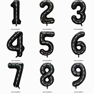 HT <b>Balloon</b> 40 Inch Black Number Aluminum Foil <b>Balloons</b> Birthday Party <b>Decoration</b> - Product Image 2