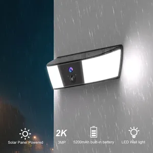 Caméra <span class=keywords><strong>de</strong></span> <span class=keywords><strong>sécurité</strong></span> intelligente 4MP avec projecteur WiFi, lampe murale <span class=keywords><strong>de</strong></span> jardin extérieure étanche, protection <span class=keywords><strong>de</strong></span> surveillance avec capteur lumineux - Product Image 1