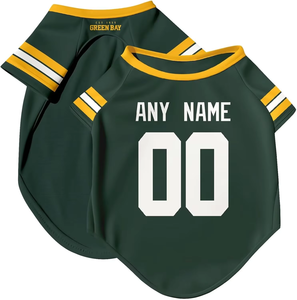 Fishprincess personalizado futebol rugby uniforme cão t-shirt jersey pet esporte cão jersey traje pet roupas - Product Image 3