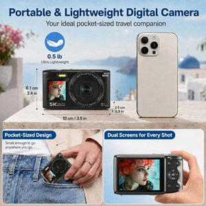 กล้องดิจิตอลเซลฟี่จอคู่ 5K 80MP โฟกัสอัตโนมัติ ซูม 18 เท่า <span class=keywords><strong>WiFi</strong></span> กล้องวีล็อกขนาดกะทัดรัด รองรับเว็บแคม - Product Image 6