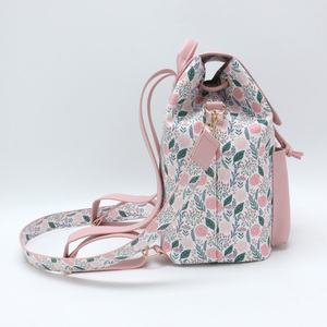 Zaino in PU PVC con Stampa Floreale per Donne, Daypack Casual per Uso Quotidiano, Zaino a Sacca con Cordoncino e Tracolla Staccabile - Product Image 6