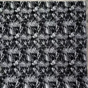 Jsu30033 <strong>2026</strong> New Black and White Floral Cut Marble Jacquard Fabric Dress Fashion Skirt <strong>Material</strong> - Product Image 6