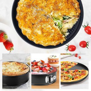 Premium Kitchen Bakeware Non Stick Carbon Steel Removable Bottom Round Springform Cake Pans <b>Molds</b> for Birthday Party - Product Image 4