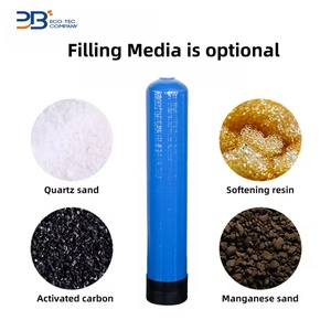 Filtro de Agua con Tanque de FRP 1054 de 125/150 psi, Color Azul/Negro, Personalizado OEM, con Accesorios para Sistema de Filtración de Agua Industrial - Product Image 2