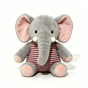 Elefante de peluche adorable personalizado, elefante de peluche suave, elefante de peluche en colores pastel - Product Image 3