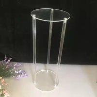 Combinaison de supports à fleurs personnalisés Porte-fleurs en acrylique pour décorations de table de restaurant occidental à l'atmosphère élégante