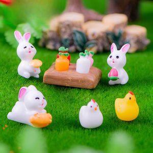 Vente en gros de toutes sortes de motifs animaux mignons de la ferme micro paysage ornement personnalisé ornement en résine ornement - Product Image 3