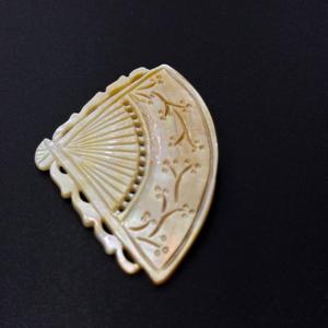 โบราณรูปพัดเก่าแกะสลักของแม่ธรรมชาติของไข่มุกแกะสลักของแม่ธรรมชาติของไข่มุกอัญมณีมุก - Product Image 6