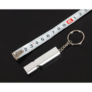 Silbato de Supervivencia de Aleación de Aluminio de 55 mm, Doble Frecuencia, para Exteriores, EDC, Llavero, Opciones en Color Plata y Dorado - Product Image 3