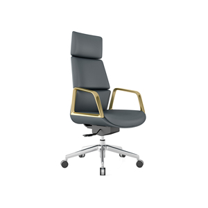 Genuine Leather Modern <b>Comfortable</b> Ergonomic Office <b>Chair</b> with Adjustable Height Swivel and Human Engineered Backrest - Product Image 4
