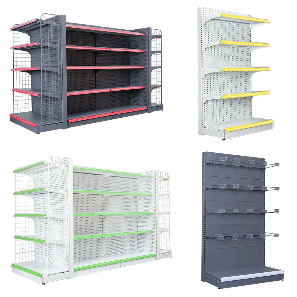 Gondola Metal Equipment Rack, Goods Display, Grocery Store, Used Shopping Supermarket Shelves, Shelving Rack
