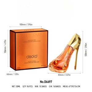 Perfume Eau de Toilette Fresco y Duradero para Mujer, 30 ml, Botella con Diseño de Tacón Alto Naranja, Elegante y Brillante, Caja de Regalo, Venta al Por Mayor - Product Image 6