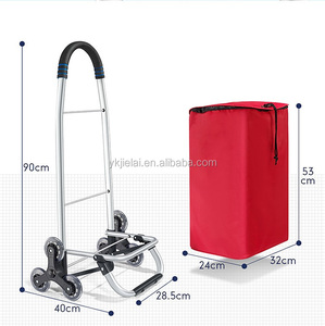 Carritos DE LA <span class=keywords><strong>COMPRA</strong></span> plegables de supermercado superventas Jielai personalizados con 6 ruedas para subir <span class=keywords><strong>escaleras</strong></span>, carrito de compras - Product Image 3