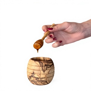 Bocaux à épices en bois faits à la main avec couvercles à clapet, hermétiques, compatibles lave-vaisselle, réchauffables, pour la conservation des aliments dans la cuisine, style traditionnel - Product Image 4