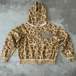 RAMAX Factory Custom Streetwear Acid Wash <b>Camo</b> <b>Jacket</b> Oversized French Terry Cotton Baggy Men Boxy Zipup Hoodie Embroidered - Product Image 2