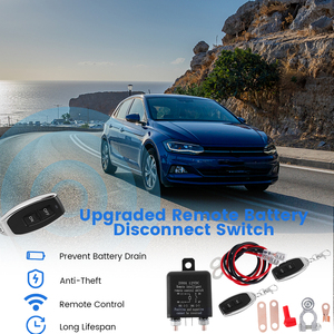 Interruttore Remoto per Batteria <span class=keywords><strong>12V</strong></span> 200A, Interruttore di Spegnimento Antifurto per Auto con Telecomando Wireless e Relè - Product Image 4