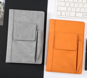 Quaderno con Copertina Rigida Formato A5, con Tasche Frontali <span class=keywords><strong>e</strong></span> Porta Penna, Carta Spessa 80gsm, 200 Pagine a Righe, Ricaricabile, per Riunioni - Product Image 5