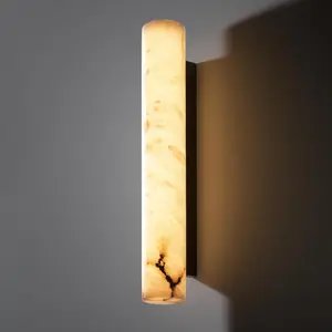 Modern uzun Alabaster yaratıcı Minimalist otel koridor kapalı ev dekorasyon işık lüks duvar işık için