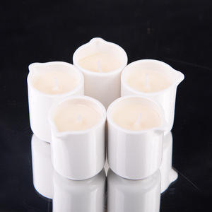 Vaso de cerámica no caliente de coco a baja temperatura, vela perfumada con cera por goteo, fábrica al por mayor - Product Image 3