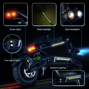 Trottinette électrique à double moteur pour adultes, batterie 60V 35AH, vitesse 55 MPH, pneus de 11 pouces - Product Image 3