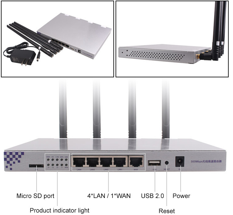 Enrutador inalámbrico Industrial de largo alcance para exteriores, 4 puertos Lan, 4g, LTE, Wifi móvil