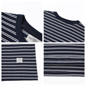 T-<span class=keywords><strong>shirt</strong></span> Marin à Rayures Bretonnes Vintage 280g pour Homme 100% Coton Épais, Personnalisable avec Logo, Streetwear, Manches Longues, Vente en Gros - Product Image 5