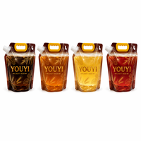 Pochettes souples verticales avec bec verseur et poignée 1L 1.5L 2L 3L – Sachets transparents pour liquides, personnalisables, anti-fuite, pour emballage de bière artisanale et de boissons