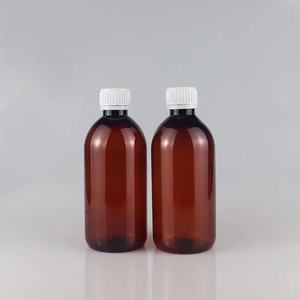 زجاجة بلاستيكية كهرمانية اللون من مادة PET للاستخدام الطبي سعة 60 مل و100 مل و150 مل و200 مل و300 مل و500 مل للسوائل الفموية مع غطاء لولبي - Product Image 2