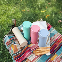 Haute qualité 500ML tasse de paille réutilisable Portable paille de blé tasse d'eau en plastique respectueux de l'environnement Logo personnalisable tasse cadeau