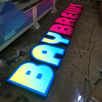 Enseignes lumineuses à lettres en relief LED pour l'extérieur, enseigne LED pour les entreprises, les magasins, la décoration de la maison, la publicité extérieure