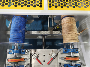 Máquina de fabricación de cuerda de papel <span class=keywords><strong>Kraft</strong></span> de doble estación, máquina de torsión para cuerda ecológica - Product Image 4