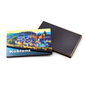 China Manufactory Custom 3D City Souvenir Refrigerator Magnets for Travel <b>Memory</b> Decor Wood Fridge Magnet - Product Image 1