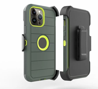 Étui de téléphone robuste multi-couches, résistant aux chocs, de qualité supérieure, avec clip de ceinture pour iPhone 15 14 Pro Max 13