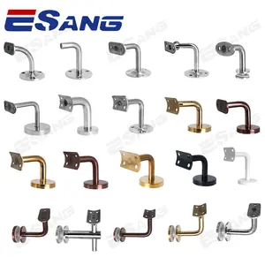 ESANG Wholesale Inox Pipe Support Fitting Balustrade Accessories Staircase Stainless Steel Bracket Wall Mount