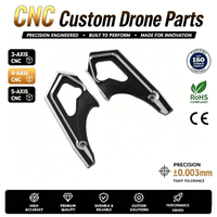 Composants de drone, fraisage CNC, support de caméra FPV RC, acier inoxydable, alliage d'aluminium, OEM personnalisé