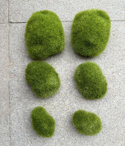 ミックスサイズ軽量セラミック製模擬モスストーン人工石ボールグリーン植物、家庭菜園植木鉢装飾用 - Product Image 5