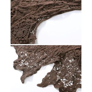 Top de Baño para Mujer, Estilo Boho, de Algodón con Encaje de Ganchillo, sin Mangas, con Dobladillo Asimétrico - Product Image 6