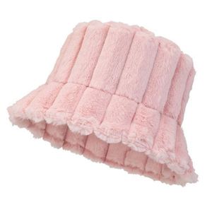 Sombrero de Pescador Cálido y Afelpado con Patrón a Cuadros para Mujer, Gorro de Invierno de Peluche, Venta al por Mayor en Stock - Product Image 3