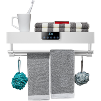 Sèche-serviettes électrique intelligent mural chauffant avec séchage à air et support pour brosses à dents