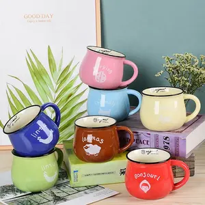 Großhandel Keramik Kaffeetasse Trink geschirr Bunte Milch Wasser Tasse für Home Office Party