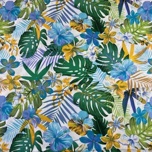 <span class=keywords><strong>Tissu</strong></span> popeline 100% coton 40S 100GSM à imprimé <span class=keywords><strong>jungle</strong></span> de style hawaïen pour chemises - Product Image 2