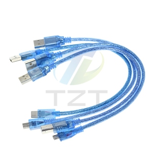 Câble USB de 30cm pour Uno R3/Nano/<span class=keywords><strong>MEGA</strong></span>/Leonardo/<span class=keywords><strong>Pro</strong></span> Micro/DUE Blue Câble USB de type A de haute qualité pour <span class=keywords><strong>Arduino</strong></span> - Product Image 1