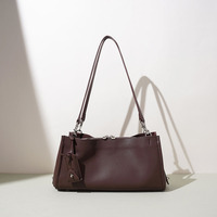 Sac à main en cuir classique de luxe pour femmes, fabriqué en Chine, en cuir véritable, grande capacité, multi-poches, sac fourre-tout