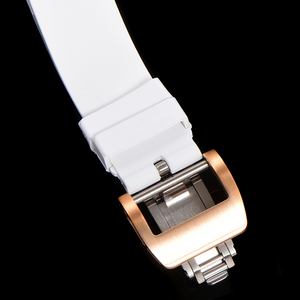 Montre automatique mécanique pour <span class=keywords><strong>femme</strong></span>, série 0701, luxe, rouge, avec diamants, boîtier en céramique blanche, élégante et stylée, résistante à l'eau - Product Image 6