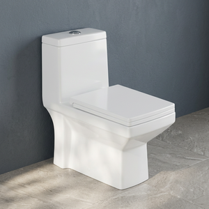 โถสุขภัณฑ์เซรามิกแบบสองชิ้น รุ่น S-Trap ยี่ห้อ Chaozhou แบบตั้งพื้น ระบบไซฟอน ชำระล้างสองระบบ สำหรับห้องน้ำภายนอกอาคาร - Product Image 2