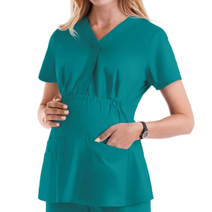 Uniformes médicaux à manches courtes infirmière ceinture réglable vêtements de maternité gommages hospitaliers - Product Image 3